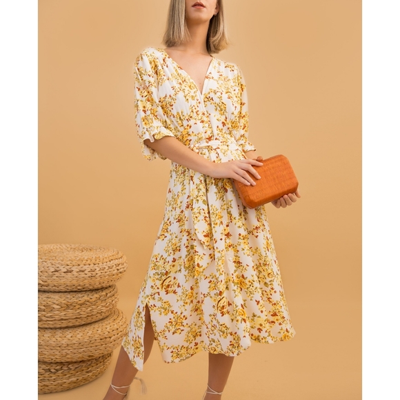 Faithfull the Brand Rafa Midi dress E33 - Picture 2 of 8